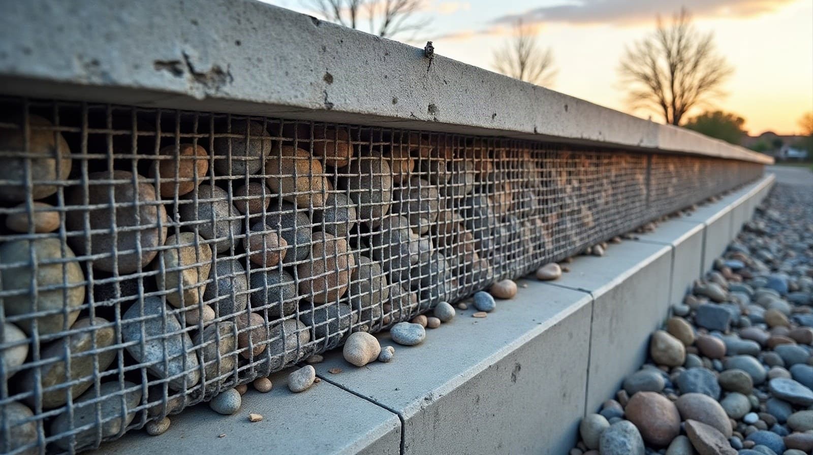 Gabions ou mur maçonné : quand les gabions l'emportent
