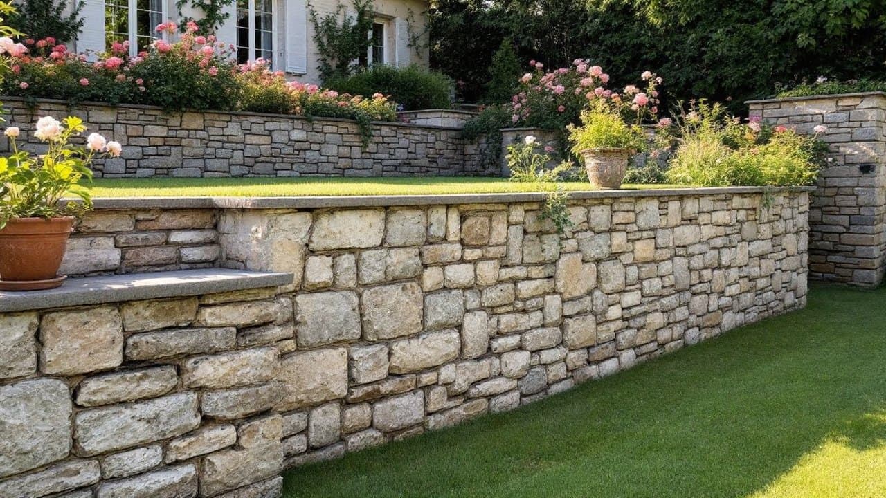 Reprendre un mur de soutènement sans toucher au jardin