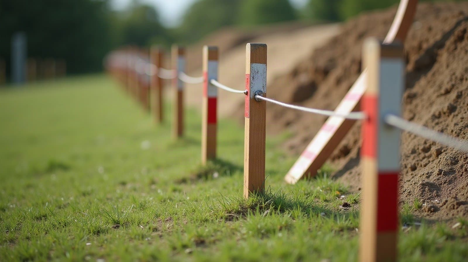 Relevé de pente sur un terrain en dénivelé avant travaux de soutènement