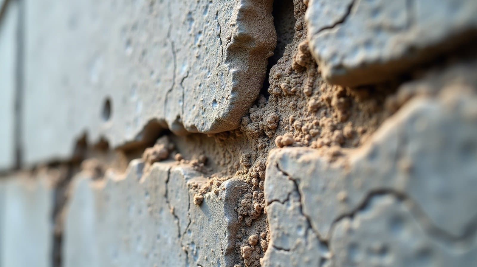 Un mur fissuré ou déplacé, confortement ou reconstruction